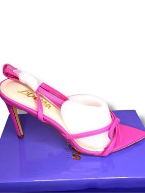 Liliana Hot Pink Pointed Slingback Heel